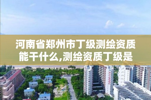 河南省郑州市丁级测绘资质能干什么,测绘资质丁级是什么意思。