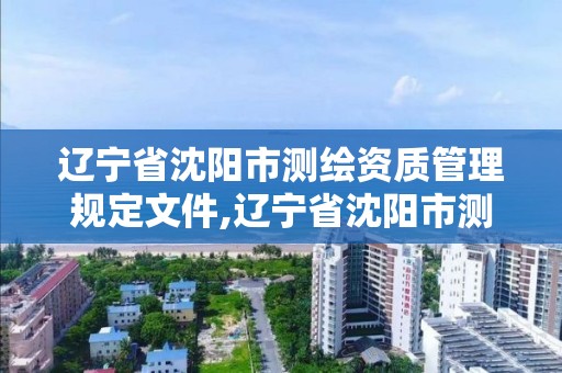 辽宁省沈阳市测绘资质管理规定文件,辽宁省沈阳市测绘资质管理规定文件是什么