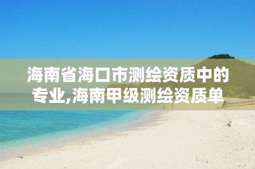 海南省海口市测绘资质中的专业,海南甲级测绘资质单位