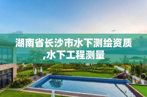 湖南省长沙市水下测绘资质,水下工程测量