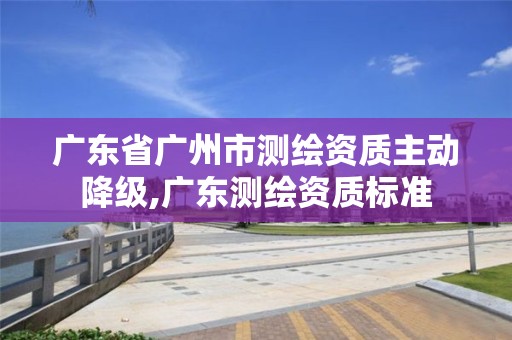 广东省广州市测绘资质主动降级,广东测绘资质标准