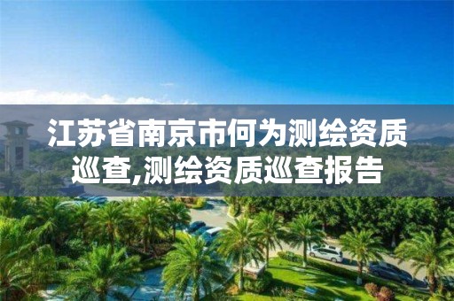 江苏省南京市何为测绘资质巡查,测绘资质巡查报告