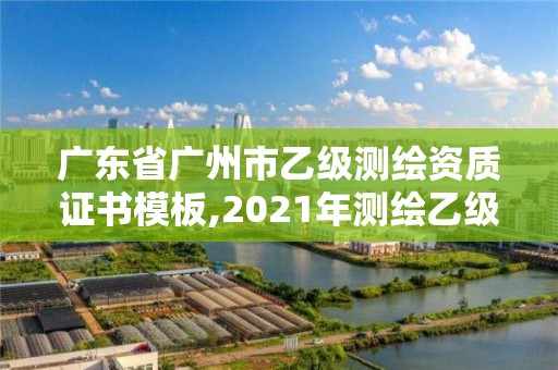 广东省广州市乙级测绘资质证书模板,2021年测绘乙级资质