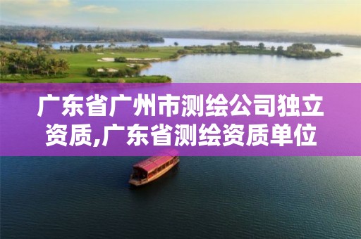 广东省广州市测绘公司独立资质,广东省测绘资质单位名单