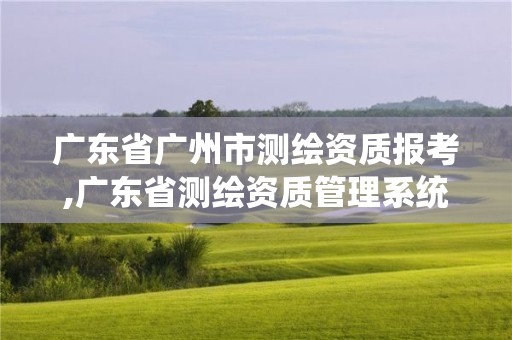 广东省广州市测绘资质报考,广东省测绘资质管理系统