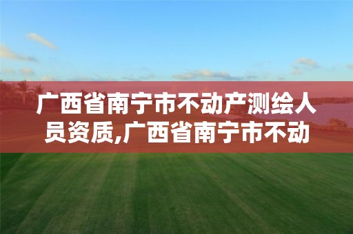 广西省南宁市不动产测绘人员资质,广西省南宁市不动产测绘人员资质查询