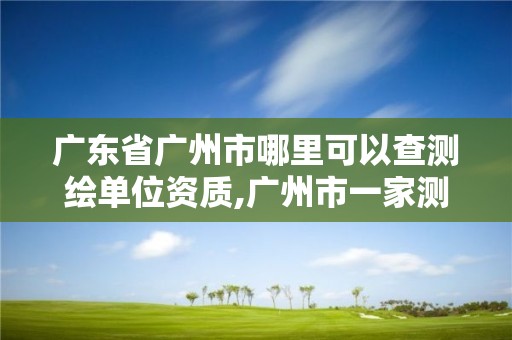 广东省广州市哪里可以查测绘单位资质,广州市一家测绘资质单位