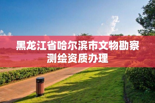 黑龙江省哈尔滨市文物勘察测绘资质办理