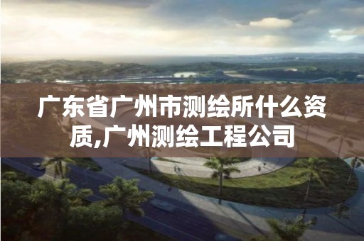 广东省广州市测绘所什么资质,广州测绘工程公司