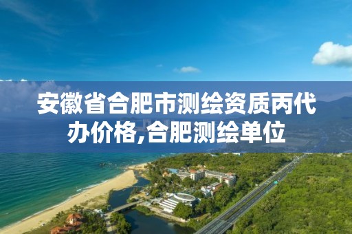 安徽省合肥市测绘资质丙代办价格,合肥测绘单位