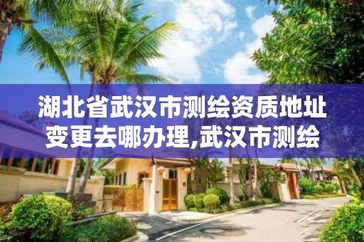 湖北省武汉市测绘资质地址变更去哪办理,武汉市测绘地理信息局。