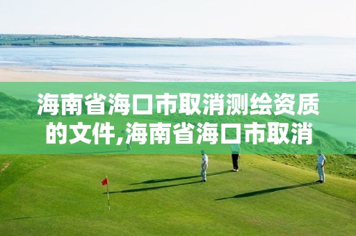 海南省海口市取消测绘资质的文件,海南省海口市取消测绘资质的文件是什么