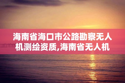 海南省海口市公路勘察无人机测绘资质,海南省无人机行业协会