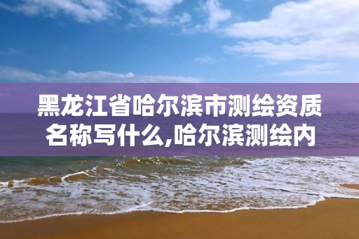 黑龙江省哈尔滨市测绘资质名称写什么,哈尔滨测绘内业招聘信息