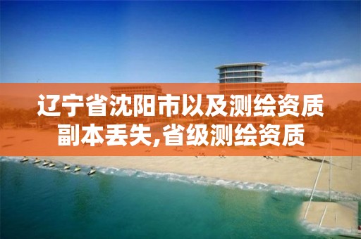 辽宁省沈阳市以及测绘资质副本丢失,省级测绘资质