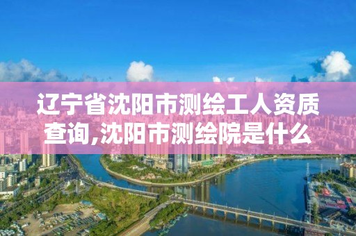 辽宁省沈阳市测绘工人资质查询,沈阳市测绘院是什么单位