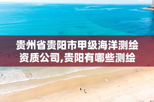 贵州省贵阳市甲级海洋测绘资质公司,贵阳有哪些测绘公司