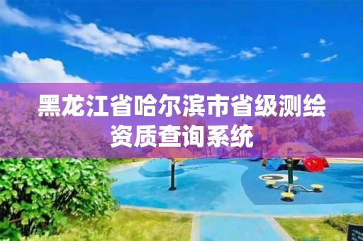 黑龙江省哈尔滨市省级测绘资质查询系统