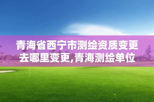 青海省西宁市测绘资质变更去哪里变更,青海测绘单位。