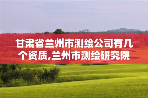 甘肃省兰州市测绘公司有几个资质,兰州市测绘研究院改企了吗