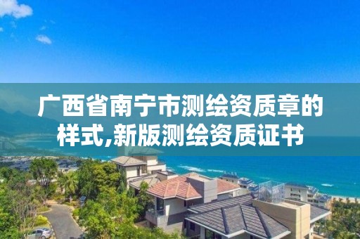 广西省南宁市测绘资质章的样式,新版测绘资质证书