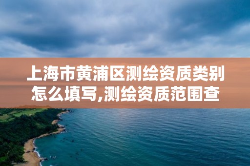 上海市黄浦区测绘资质类别怎么填写,测绘资质范围查询