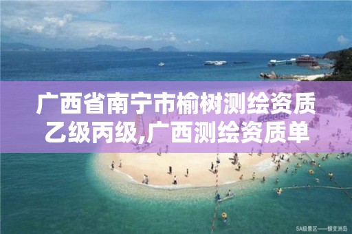 广西省南宁市榆树测绘资质乙级丙级,广西测绘资质单位