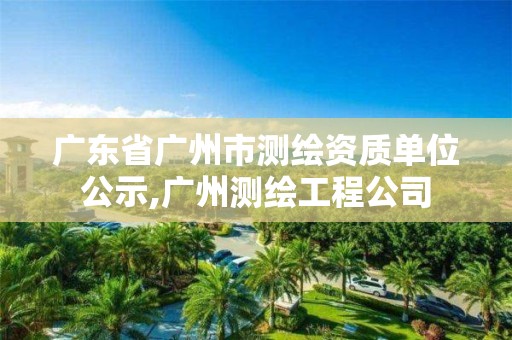 广东省广州市测绘资质单位公示,广州测绘工程公司