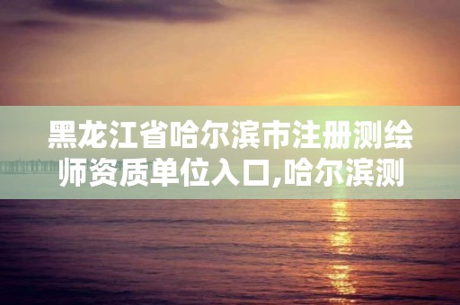 黑龙江省哈尔滨市注册测绘师资质单位入口,哈尔滨测绘局工资怎么样。