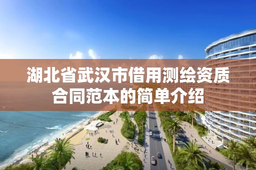 湖北省武汉市借用测绘资质合同范本的简单介绍