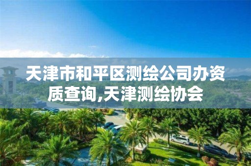 天津市和平区测绘公司办资质查询,天津测绘协会