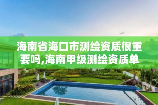 海南省海口市测绘资质很重要吗,海南甲级测绘资质单位