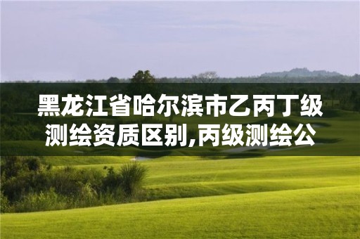 黑龙江省哈尔滨市乙丙丁级测绘资质区别,丙级测绘公司