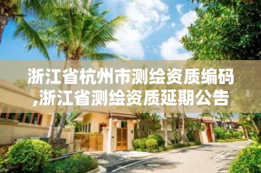 浙江省杭州市测绘资质编码,浙江省测绘资质延期公告