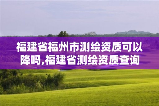 福建省福州市测绘资质可以降吗,福建省测绘资质查询