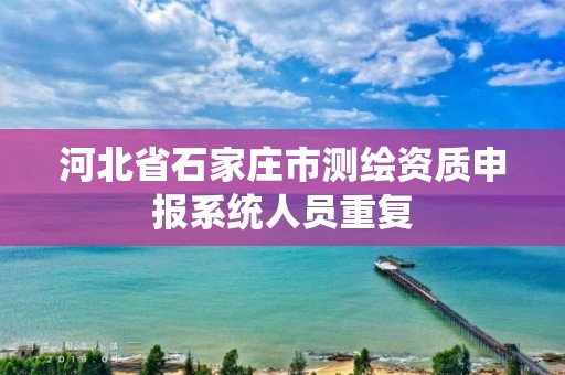 河北省石家庄市测绘资质申报系统人员重复