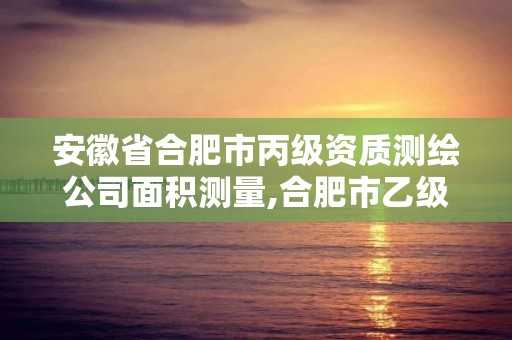 安徽省合肥市丙级资质测绘公司面积测量,合肥市乙级测绘公司