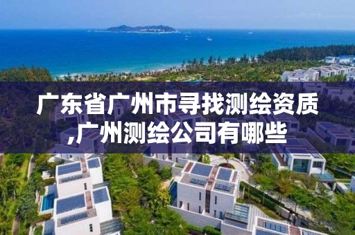 广东省广州市寻找测绘资质,广州测绘公司有哪些