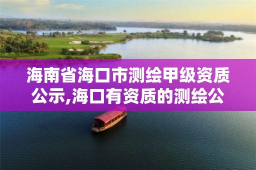 海南省海口市测绘甲级资质公示,海口有资质的测绘公司