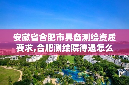 安徽省合肥市具备测绘资质要求,合肥测绘院待遇怎么样。