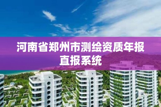 河南省郑州市测绘资质年报直报系统