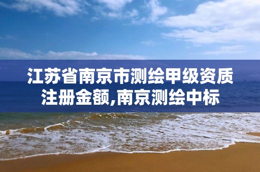 江苏省南京市测绘甲级资质注册金额,南京测绘中标