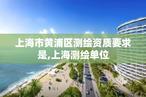 上海市黄浦区测绘资质要求是,上海测绘单位