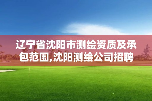 辽宁省沈阳市测绘资质及承包范围,沈阳测绘公司招聘信息最新招聘