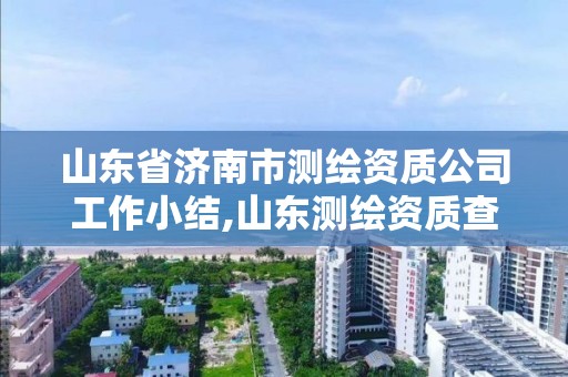 山东省济南市测绘资质公司工作小结,山东测绘资质查询