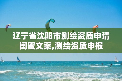 辽宁省沈阳市测绘资质申请闺蜜文案,测绘资质申报