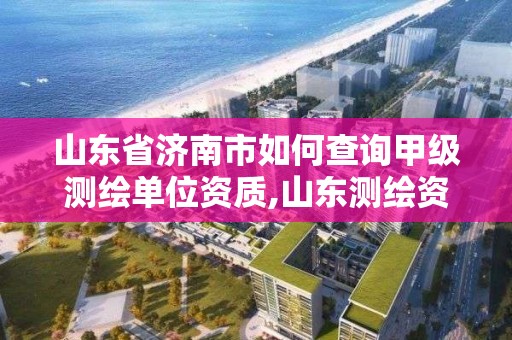 山东省济南市如何查询甲级测绘单位资质,山东测绘资质管理平台