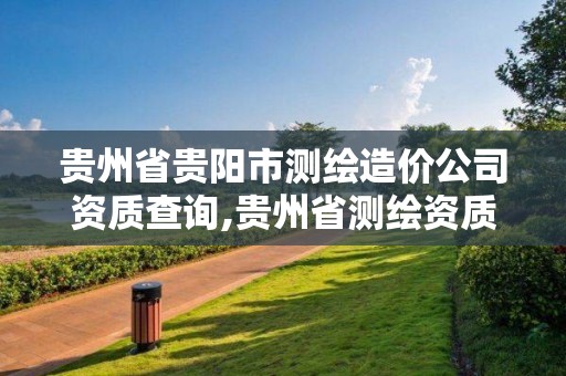 贵州省贵阳市测绘造价公司资质查询,贵州省测绘资质管理条例