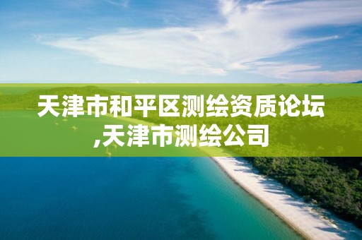 天津市和平区测绘资质论坛,天津市测绘公司