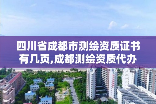 四川省成都市测绘资质证书有几页,成都测绘资质代办公司。